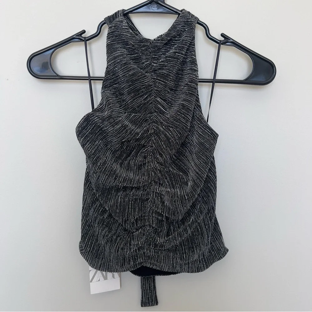 Metallic Thread Halter Top - Picture 3 of 6